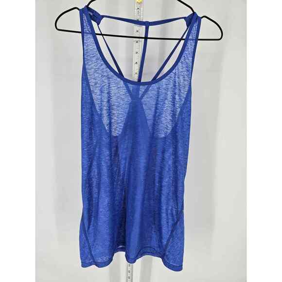 C9 by Champion Womens Sz L Loose Fit Athletic Tank Top Blue Strappy Burnout - Picture 1 of 4